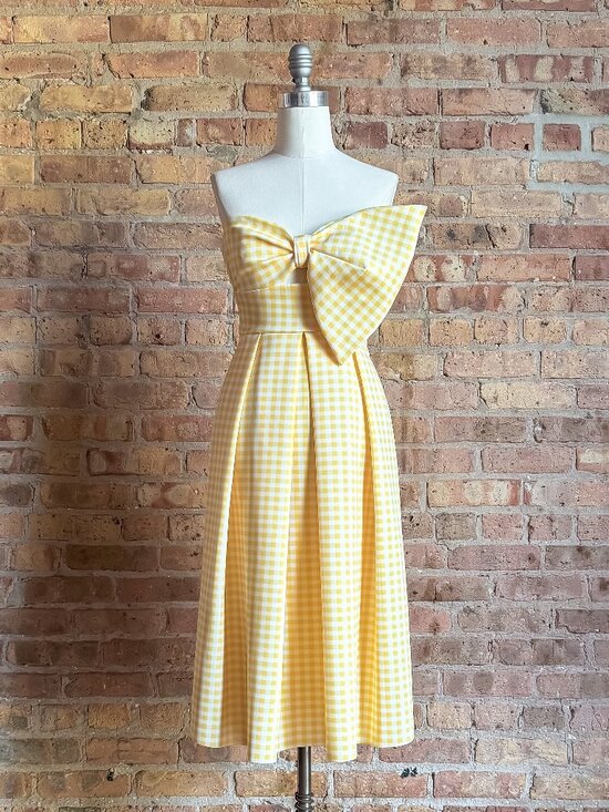 ASOS Dresses & Skirts - BNWT Asos Gingham Bow Scuba Midi Dress